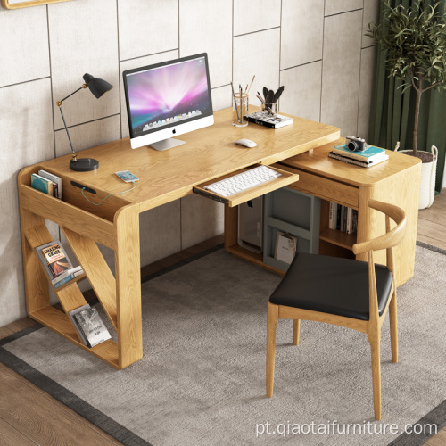 Móveis de estante de escrivaninha para casa de estudo nórdico